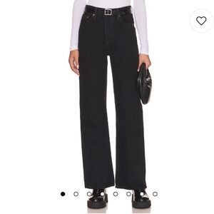 Levi's Ribcage Wide Leg Jeans in Rosie Posie Black